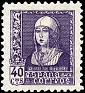 Spain 1938 Isabel La Catolica 40 CTS Rosa Edifil 858. España 858. Subida por susofe